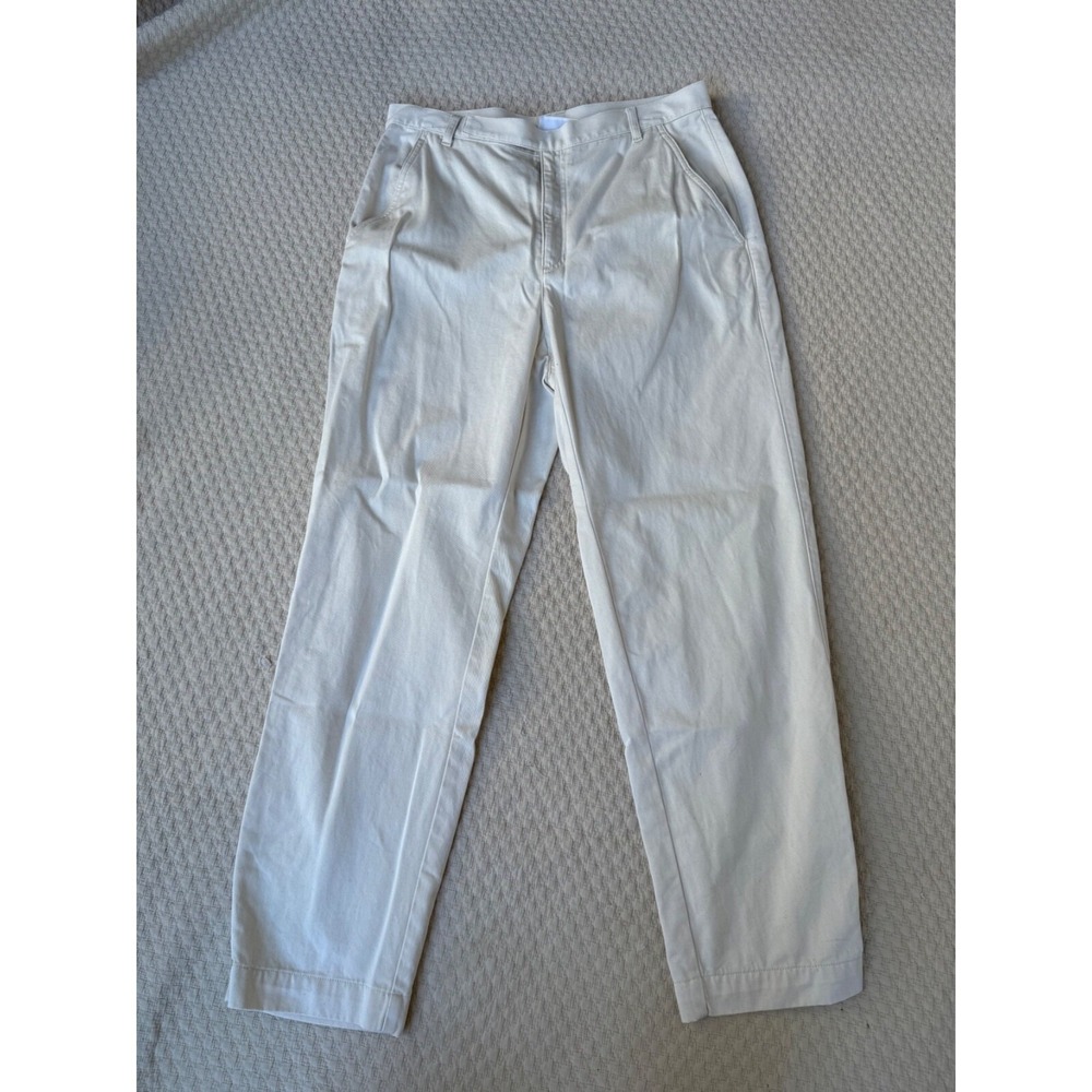Vintage Liz Claiborne Jean Straight Leg‎ 90s Mom | White Denim | Women's Size 12 - Picture 3 of 10